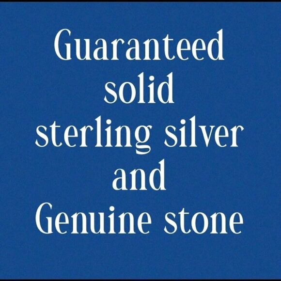 Copper Blue Turquoise Moon Phase Hammered Sterling Silver Ring Size 6.5 - Picture 5 of 7